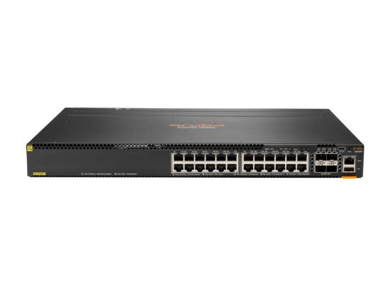 Picture of JL662A HPE Aruba 6300M 24 Port 1GBE Class 4 PoE And 4 Port SFP56 Switch. New Bulk Pack.