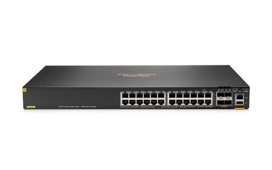 Picture of JL666-61001 HPE Aruba 6300f 24-Port 1GBE Class 4 Poe And 4-Port Sfp56 Switch. Refurbished.