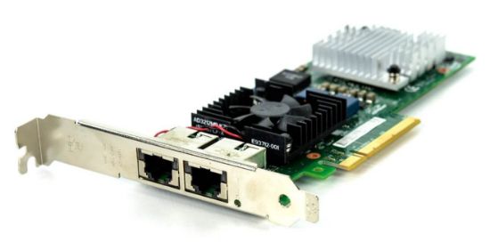 Picture of JM42W Dell X520 T2 Ethernet Server Adapter 10GBase-T Dual Port PCIE GEN2. Refurbished.