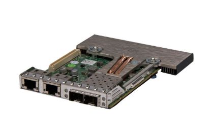 Picture of MT09V Dell Broadcom 57800S Quad-Port SFP+ Rack Converged Network Daughter Card. Refurbished.