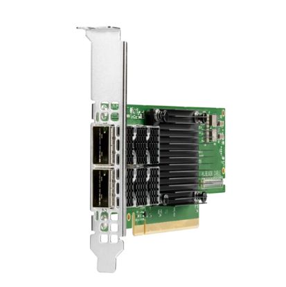 Picture of P08256-001 HPE Mcx653106a-Ecat Infiniband HDR100/Ethernet 100GB 2-Port Qsfp56 Pcie3 X16 Adapter. Refurbished.