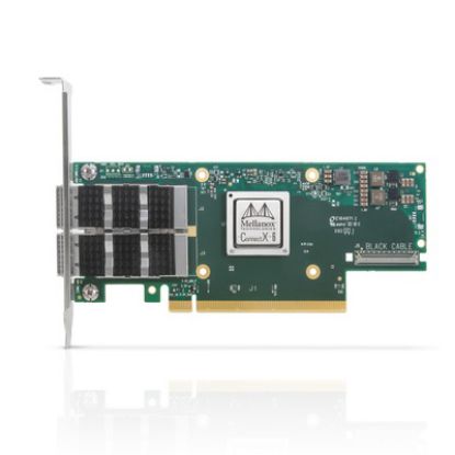 Picture of P24752-001 HPE Infiniband Hdr100 Ethernet 100gb 2 Port Qsfp56 Pcie4 X16 Mcx653106a-Ecat Adapter. Refurbished.