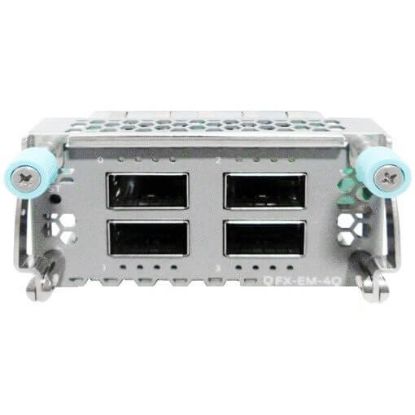 Picture of QFX-EM-4Q Juniper Expansion Module For QFX5100, For Data Networking, Optical Network,4 X QSFP + 4 X Expansion Slots. New Bulk Pack.