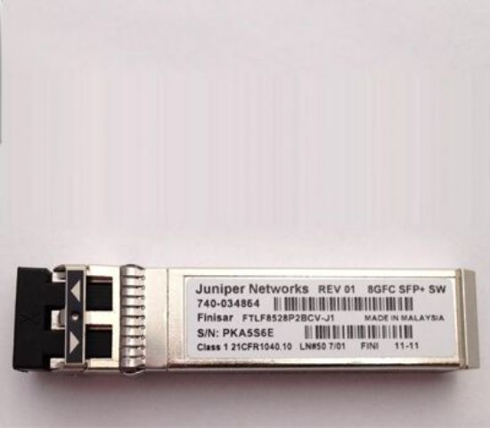 Picture of QFX-SFP-8GFC-SW Juniper 8Gbps 8GBase-SR Multi-mode Fiber 300m 850nm Duplex LC Connector SFP+ Transceiver Module with DOM. Refurbished.
