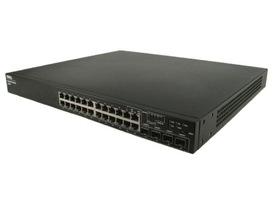 Picture of RN856 Dell Power Connect 6224 24 Port Gigabit Switch. Refurbished.