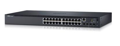 Picture of S5224F-ON Dell 24 Port 24x SFP28 25GBE 4x 100GBE QSFP28 OS10 Switch W/ 2 X PSU. Refurbished.