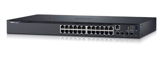 Picture of S5224F-ON Dell 24 Port 24x SFP28 25GBE 4x 100GBE QSFP28 OS10 Switch W/ 2 X PSU. Refurbished.