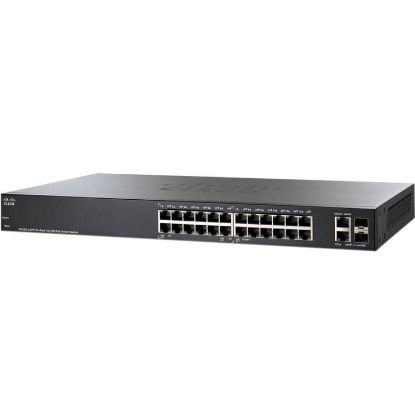 Picture of SF200-24FP-NA Cisco Small Business 24 PoE Ethernet Ports & 2 Gigabit Ports Smart Managed Switch | Refurbished