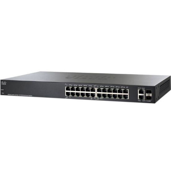 Picture of SF200-24FP-NA Cisco Small Business 24 PoE Ethernet Ports & 2 Gigabit Ports Smart Managed Switch | Refurbished