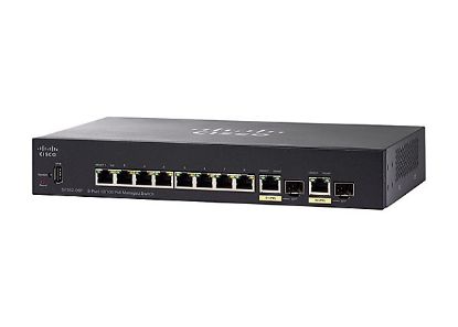 Picture of SF352-08P-K9 Cisco Small Business 8 PoE+ Ethernet & 2 Combo Gigabit SFP Ports Managed Switch | Refurbished