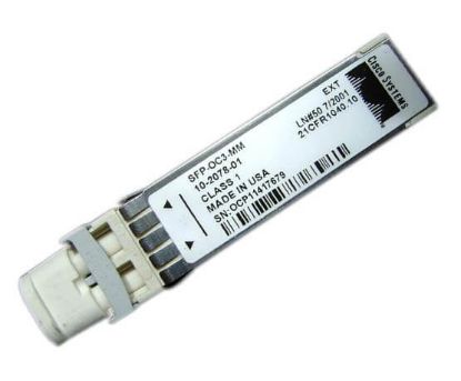 Picture of SFP-OC3-MM Cisco OC-3/STM-1 Pluggable Short-Reach Multimode 155Mbps Transceiver | Refurbished