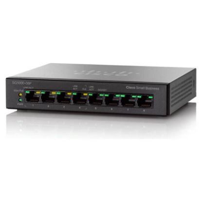 Picture of SG100D-08P-NA Cisco Business 4 POE Ethernet Ports 8 Ports Unmanaged Switch | Refurbished