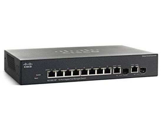 Picture of SG300-10MPP-K9-NA Cisco Small Business SG300-10MPP 10 Ports Managed Switch | Refurbished