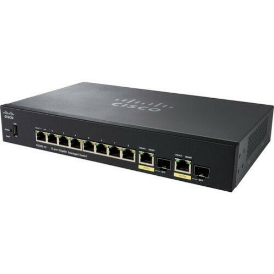 Picture of SG350-10-K9-NA Cisco SG350-10 10-Port Gigabit Managed Switch | Refurbished