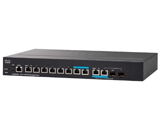Picture of SG350-8PD-K9 Cisco 350 Series 8-Ports Managed Desktop Gigabit Ethernet PoE+ Switch | Refurbished