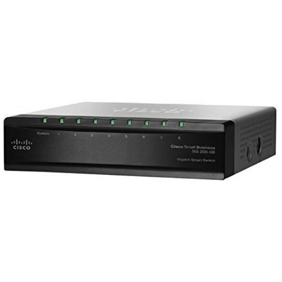 Picture of SLM2008T Cisco SG200-08 8 Ports Gigabit Smart Switch | Refurbished