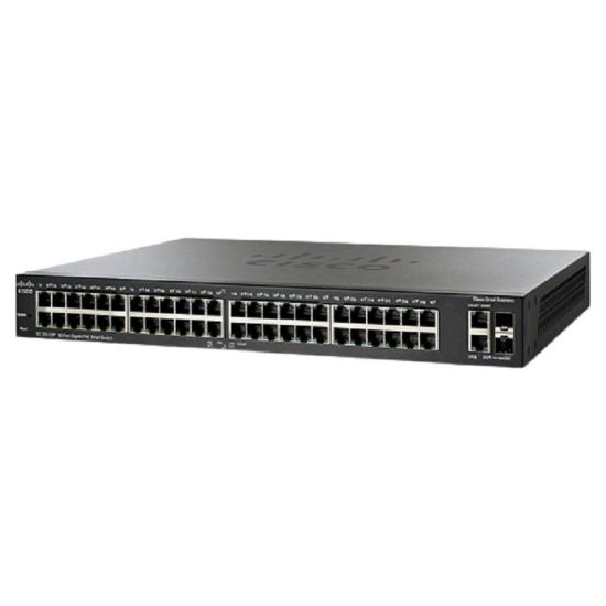 Picture of SLM2048PT-NA Cisco SG200-50P Small Business Smart Switch, 48 Gigabit/2 Combo Mini GBIC Ports, PoE | Refurbished