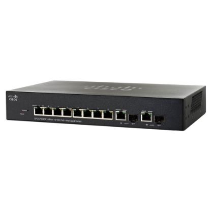 Picture of SRW208MP-K9 Cisco SF302-08MP 8-Ports 10/100 PoE Managed Switch | Refurbished