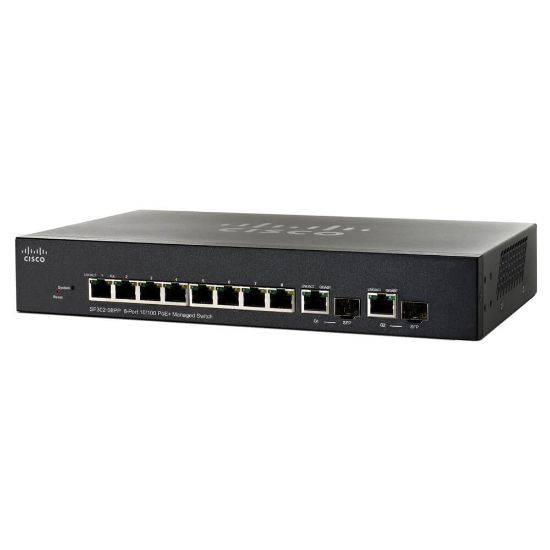 Picture of SRW208MP-K9 Cisco SF302-08MP 8-Ports 10/100 PoE Managed Switch | Refurbished