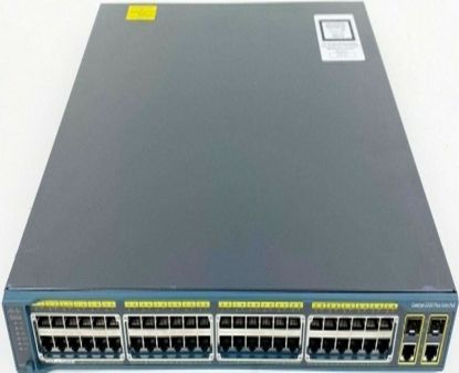 Picture of WS-C2960+48PST-L Cisco Catalyst 2960 Plus 48 10/100 PoE + 2 1000BT +2 SFP LAN Base | Refurbished