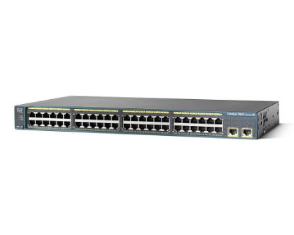 Picture of WS-C2960-48TT-S Cisco Catalyst 2960 48-Ports 10/100 + 2 1000BT LAN Lite Image | Refurbished