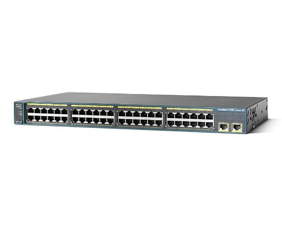 Picture of WS-C2960-48TT-S Cisco Catalyst 2960 48-Ports 10/100 + 2 1000BT LAN Lite Image | Refurbished