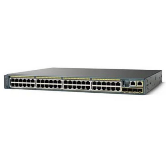 Picture of WS-C2960S-F48LPS-L Cisco Catalyst 2960-SF 48-Ports FE, PoE 370W, 4 x SFP, LAN Base | Refurbished