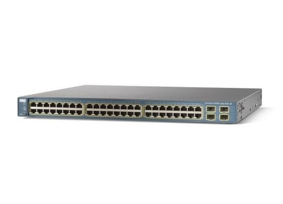 Picture of WS-C3560G-48PS-E Cisco Catalyst Switch 3560 48-Ports 10/100/1000T PoE + 4 SFP + IPS Image | Refurbished