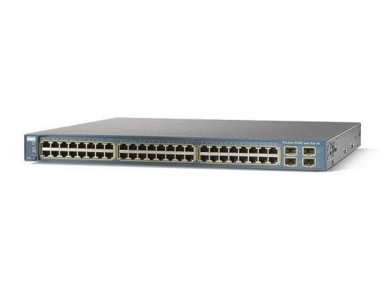 Picture of WS-C3560G-48PS-E Cisco Catalyst Switch 3560 48-Ports 10/100/1000T PoE + 4 SFP + IPS Image | Refurbished