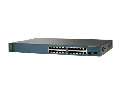 Picture of WS-C3560V2-24TS-SD Cisco Catalyst 3560V2 24 10/100 + 2 SFP + IPB Image + DC Power | Refurbished