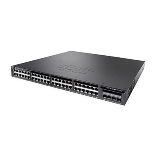 Picture of WS-C3650-48FQ-S Cisco Catalyst 3650 48 Ports Full PoE 4X10G Uplink IP Base | Refurbished