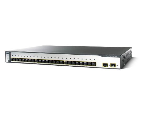 Picture of WS-C3750-24FS-S Cisco Catalyst 24 Ports Ethernet Switch | Refurbished