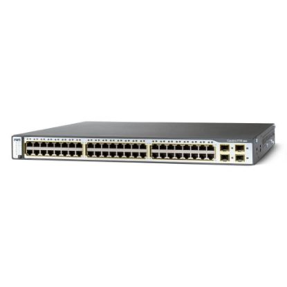 Picture of WS-C3750-48PS-S Cisco Catalyst 3750 48 10/100 PoE + 4 SFP Standard Image | Refurbished