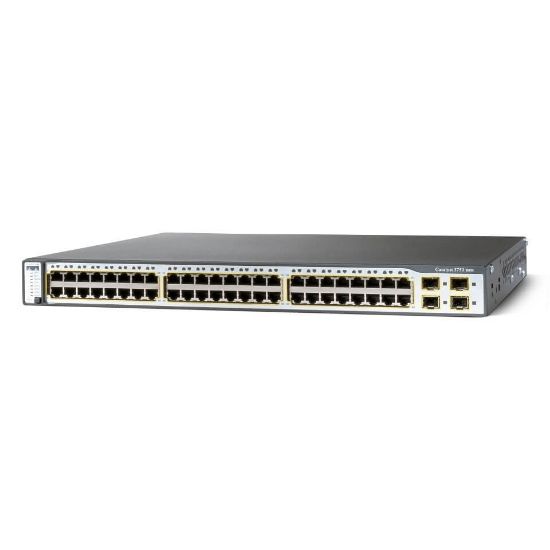 Picture of WS-C3750-48PS-S Cisco Catalyst 3750 48 10/100 PoE + 4 SFP Standard Image | Refurbished