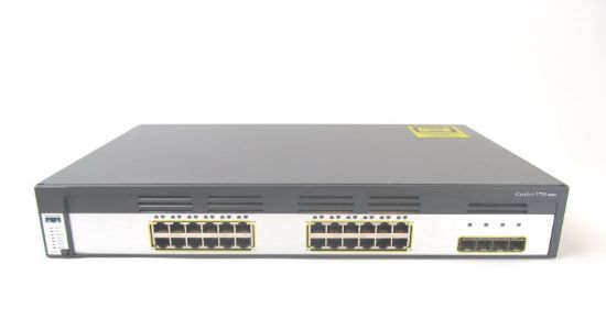 Picture of WS-C3750G-24TS-S Cisco Catalyst 3750 24 Port Ethernet Switch | Refurbished