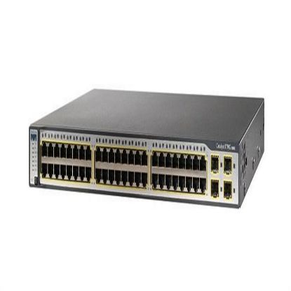 Picture of WS-C3750G-48PS-E Cisco Catalyst 3750 48 10/100/1000T PoE + 4 SFP + IPS Image | Refurbished