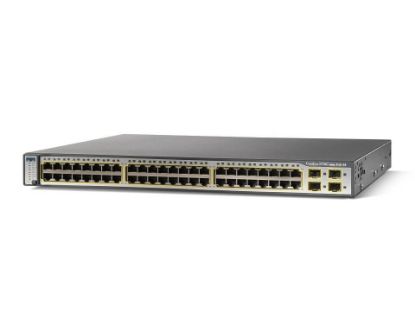 Picture of WS-C3750G-48TS-E Cisco Catalyst 3750 48 10/100/1000T + 4 SFP + IPS Image | Refurbished
