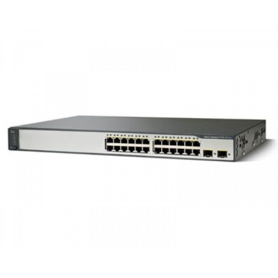Picture of WS-C3750V2-24PS-S Cisco Catalyst 3750V2 24 10/100 PoE + 2 SFP Standard Image | Refurbished