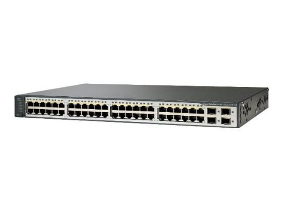 Picture of WS-C3750V2-48PS-E Cisco C3750V2 48 10/100 PoE + 4 SFP Enhanced Image | Refurbished