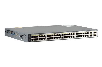 Picture of WS-C3750V2-48PS-S Cisco Catalyst 3750V2 48 10/100 PoE + 4 SFP Standard Image | Refurbished