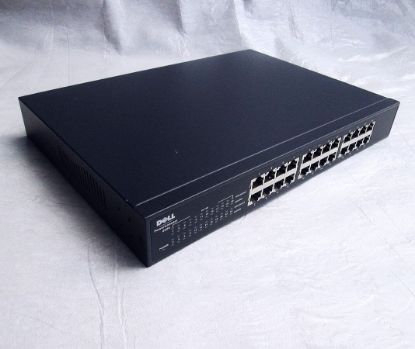 Picture of XJ022 Dell Powerconnect 2224 24-Port Ethernet Switch. Refurbished.