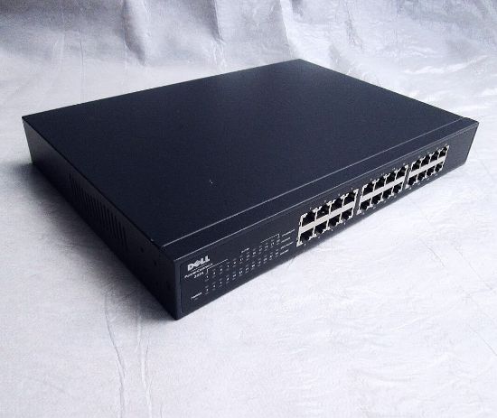 Picture of XJ022 Dell Powerconnect 2224 24-Port Ethernet Switch. Refurbished.