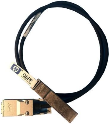 Picture of 503813-001 HP 1M 4X DDR/QDR Quad Small Form Factor Pluggable/CX4 Infiniband Copper Cable. New Bulk Pack.