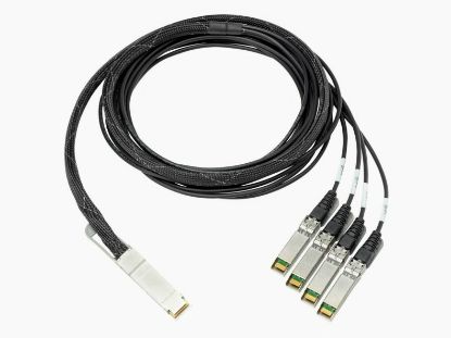 Picture of 845416-B21 HP 100GB QSFP28 to 4X25GB SFP28 3m Direct Attach Copper Cable QSFP28/SFP28 for Network Device, Switch 12.50 GB/s 9.84 ft 1 x QSFP28 Network 4 x SFP28 Network. Refurbished.