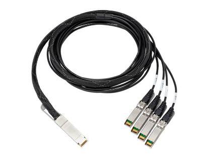 Picture of 845418-B21 HPE 100GB QSFP28 To 4X25GB SFP28 5M Direct Attach Copper Cable. New Bulk Pack