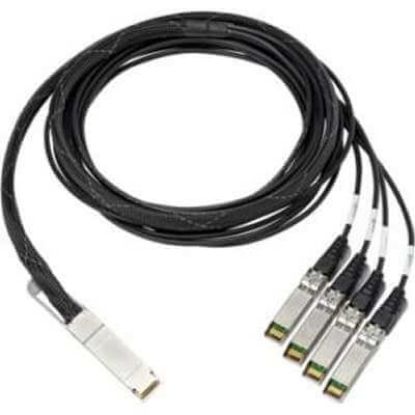 Picture of 849438-001 HP 100GB QSFP28 To 4X25GB SFP28 5M DirectAttach Copper Cable. New Bulk Pack.