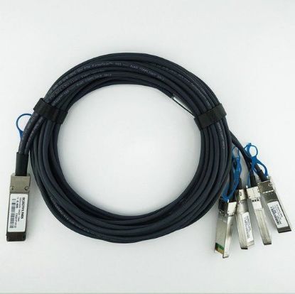 Picture of FMJDG Dell Force 10 S4820t/S4810p Qsfp To 4 Sfp 5m Breakout Cable. New Bulk Pack.