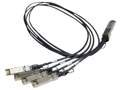 Picture of JG329A HP 1M X240 40G QSFP+ To 4X10G SFP+ 1M Direct Attach Copper Splitter Cable | New Bulk Pack