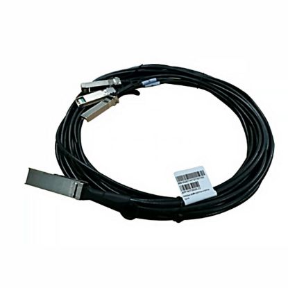 Picture of JL283A HP X240 QSFP28 4xSFP28 3m Direct Attach Copper Cable QSFP28/SFP28 for Network Device, Switch 12.50 GB/s 9.84 ft 1 Pack 1 x QSFP28 Male Network 4 x SFP28 Male Network. New Bulk Pack.