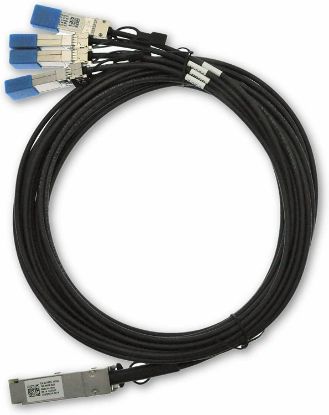 Picture of X8DKW Dell Force 10 S4820T/S4810P Qsfp+ To (4) SFP+ 5M Breakout Cable. New Bulk Pack.